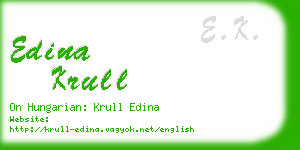 edina krull business card